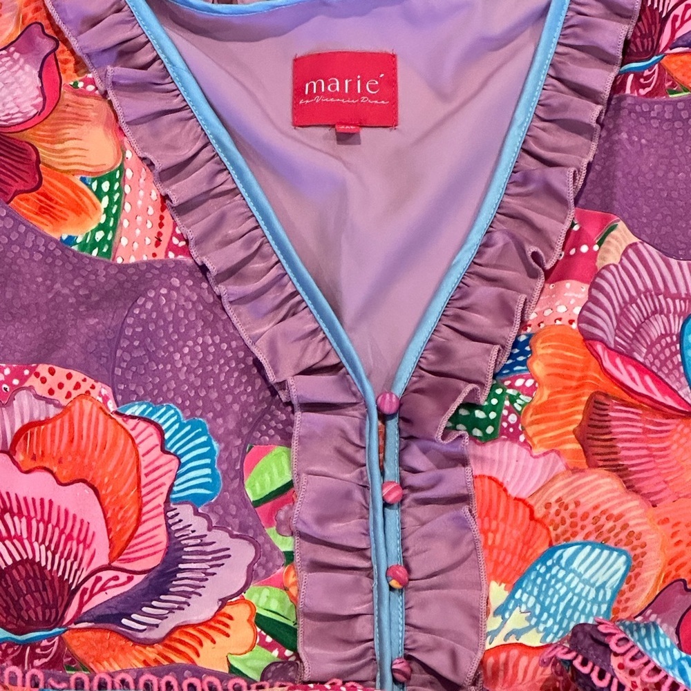 NWOT Marie by Victoria Dunn Multicolored Floral Soleil Allura Dress Size 3XL - Picture 5 of 14